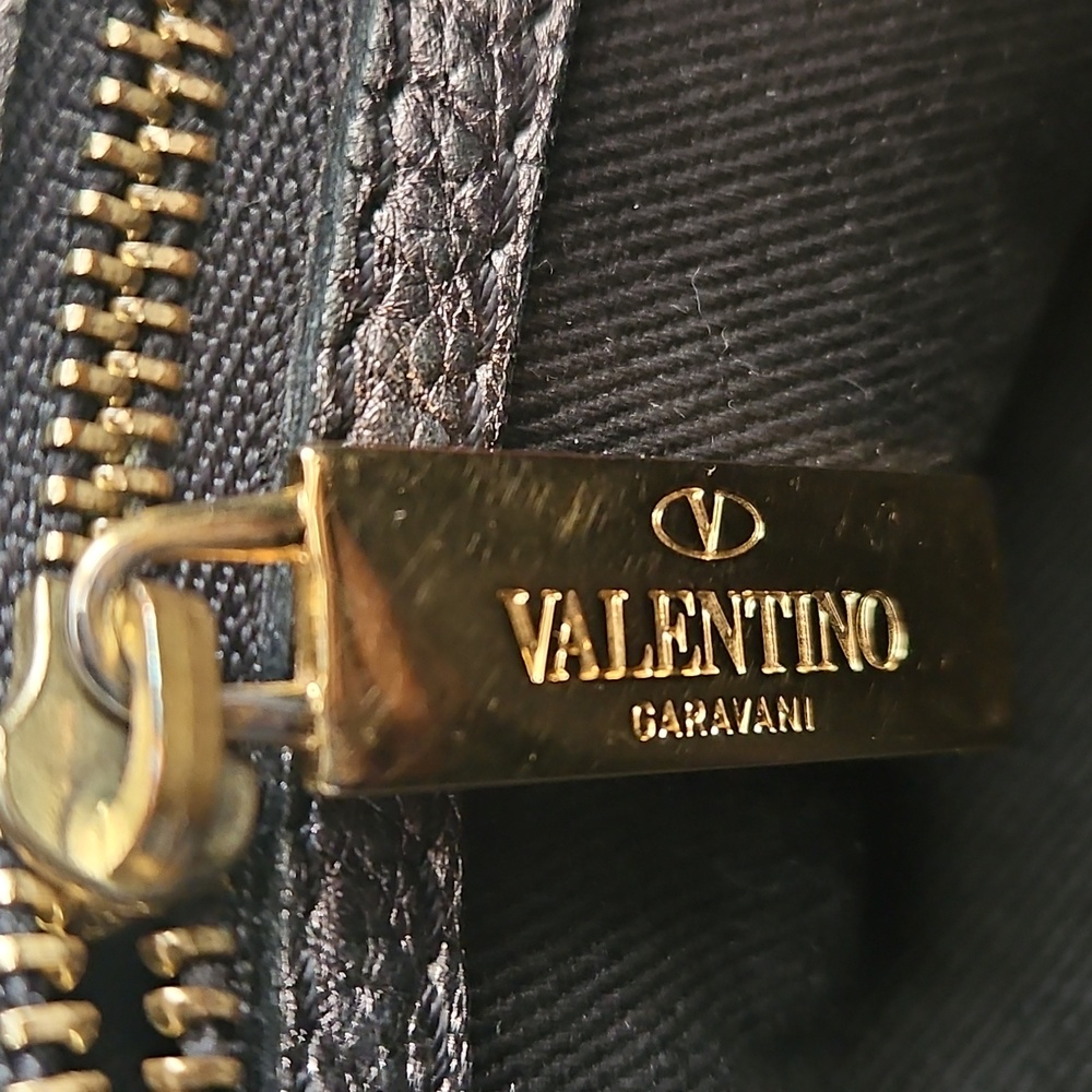 Authentic VALENTINO GARAVANI Histoire Bag - Metallic Anthracite Leather with COA - Picture 7 of 17